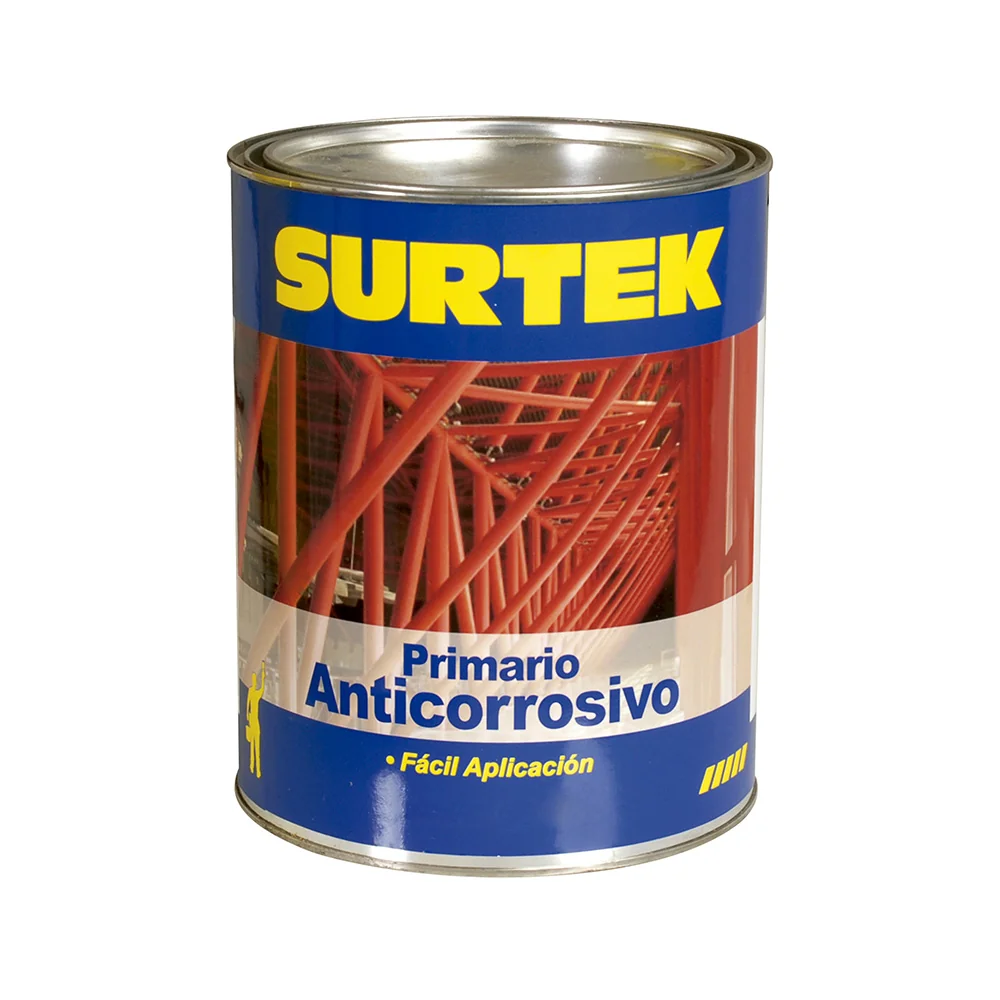 Esmalte anticorrosivo para metal 1 lt color rojo óxido surtek