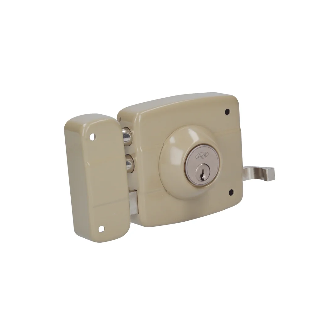 Cerradura de sobreponer función instala fácil, derecha, 2 bulones, llave estándar, blíster lock