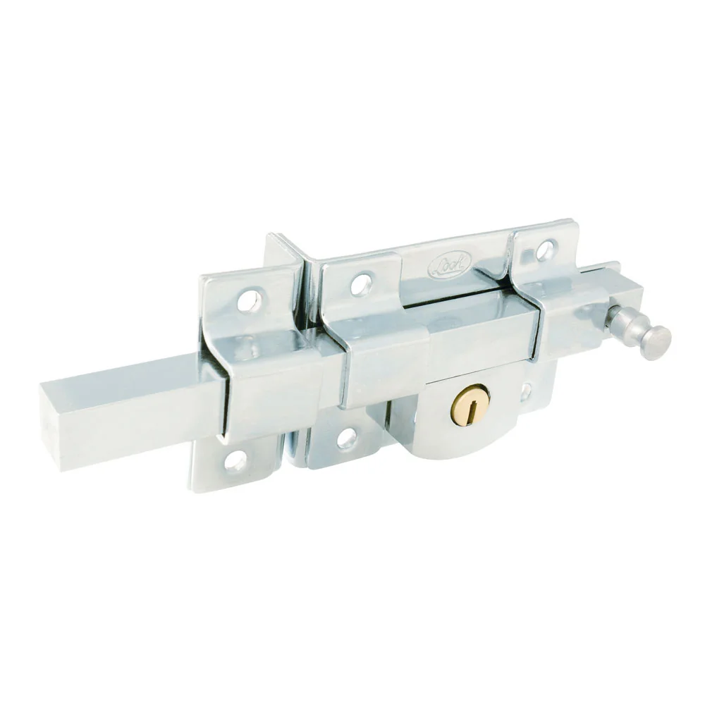 Cerradura de barra libre función izquierda, cromo brillante, llave estándar, blíster lock