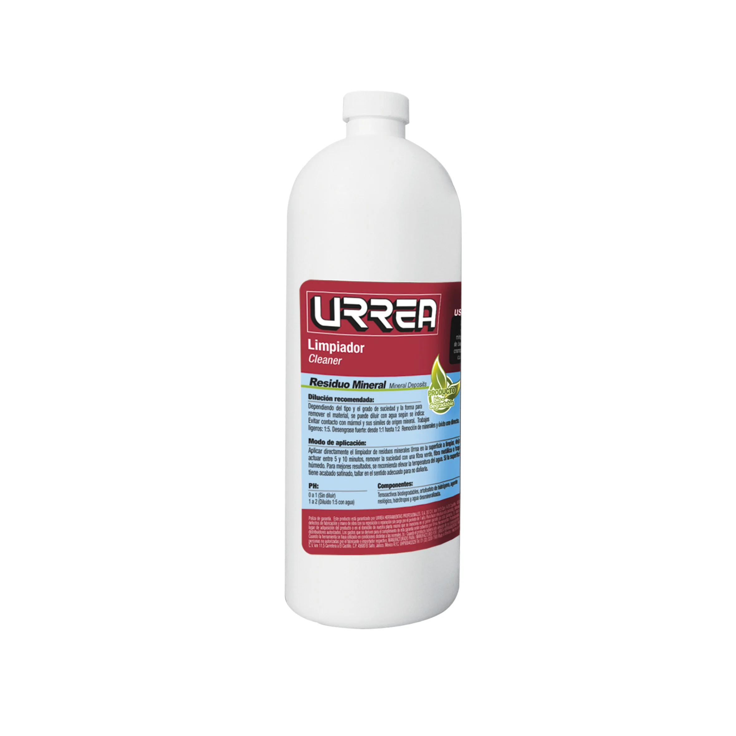 Limpiador de residuos minerales 960 ml urrea