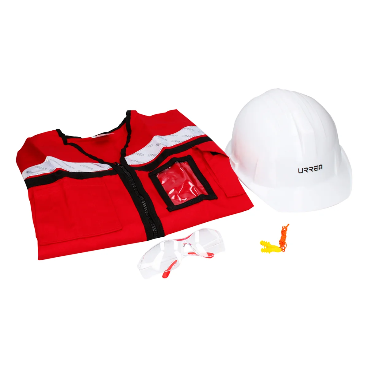 Juego de equipo de protección personal rojo m, 4 piezas urrea
