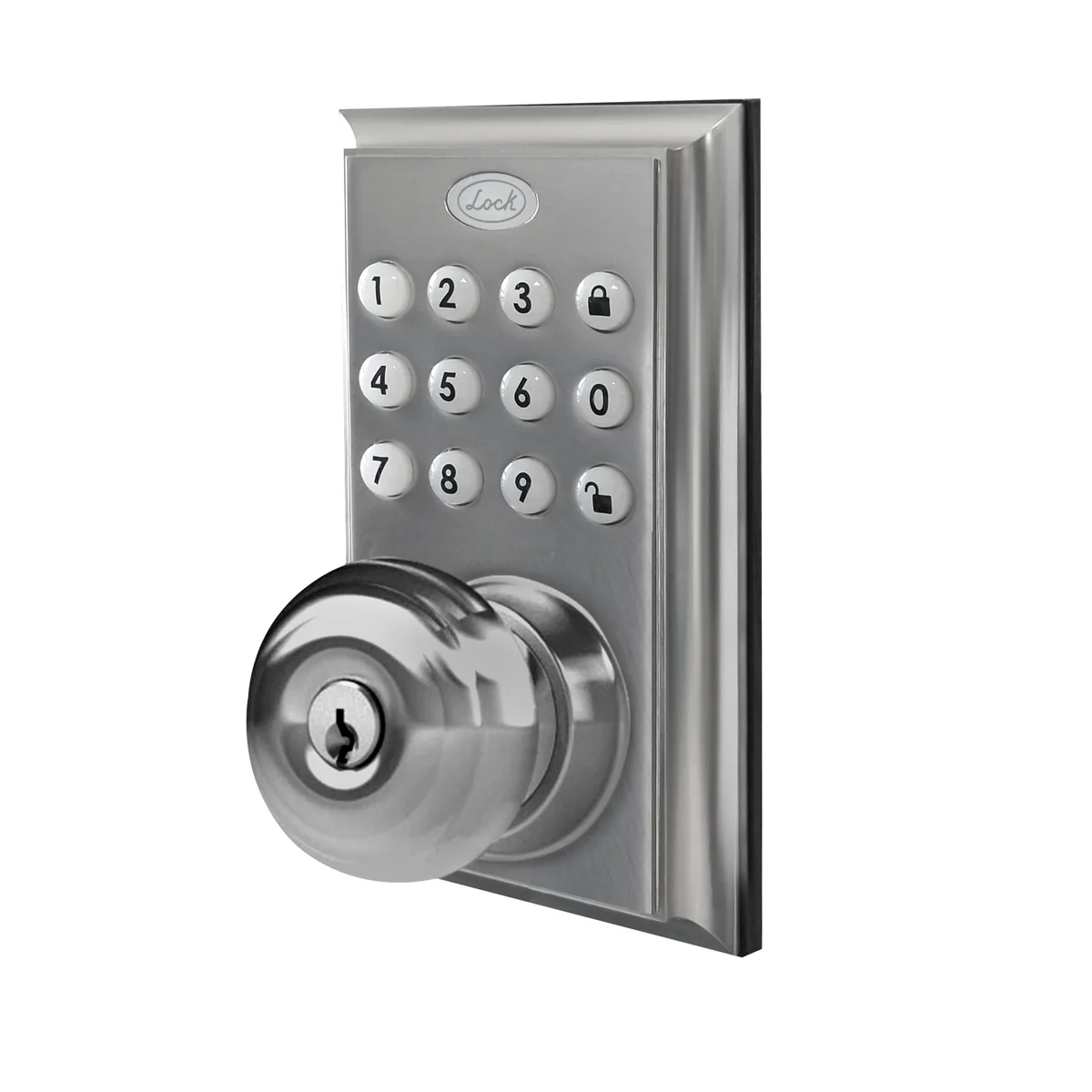 Cerradura digital tipo botón con pomo, llave estándar lock