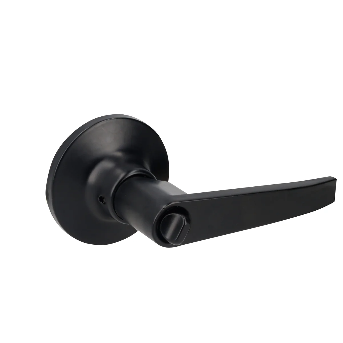 Manija tubular recta función recámara, negra, llave estándar, blíster lock