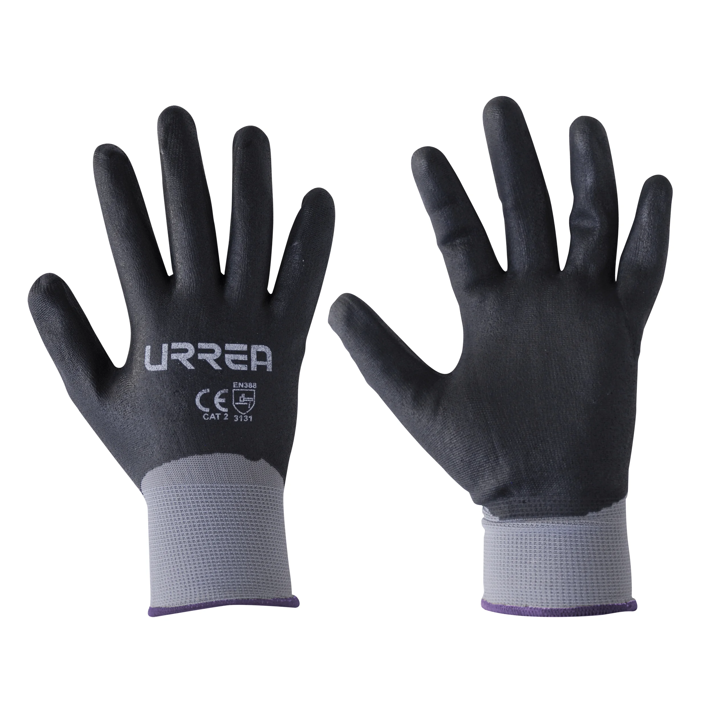 Guantes de nailon con recubrimiento de nitrilo espumoso eg urrea
