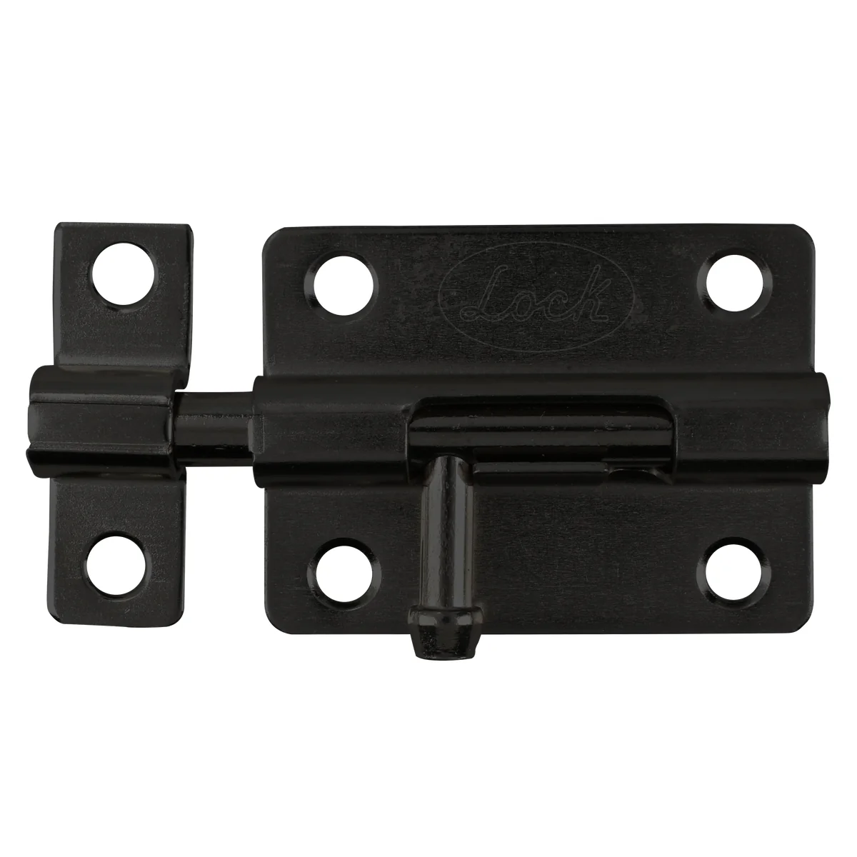 Pasador de sobreponer tipo barril acabado latón negro, 8 cm lock