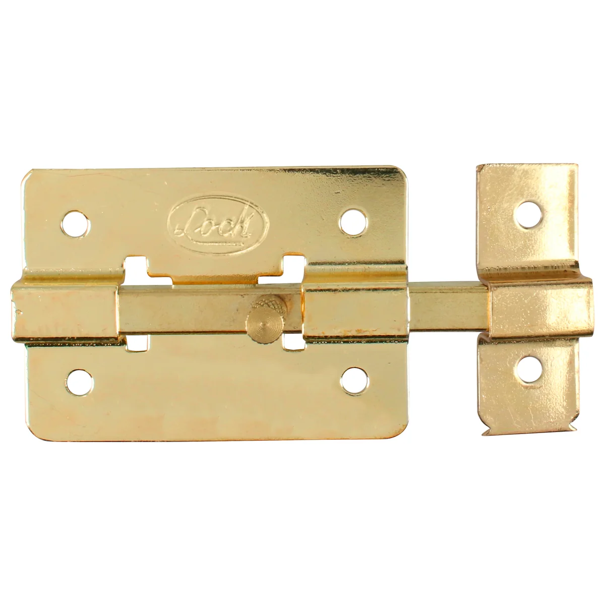 Pasador de sobreponer de barra latón brillante 5 cm lock
