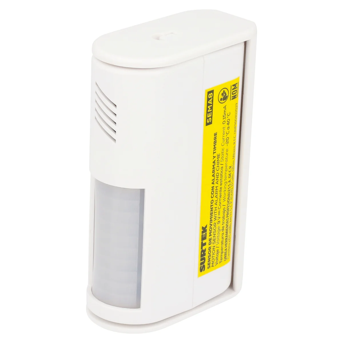 Sensor de movimiento con alarma, 8 m surtek