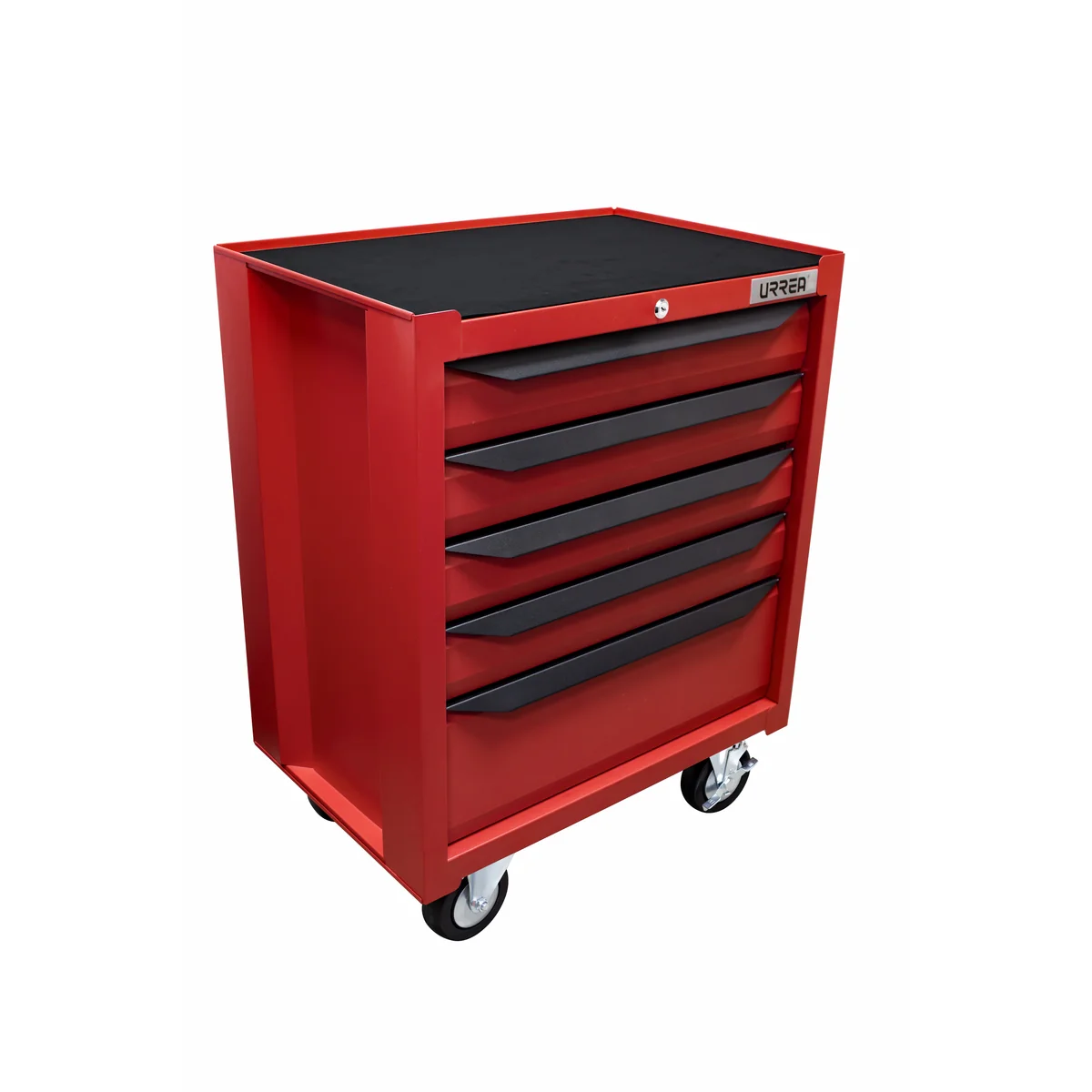 Gabinete móvil con 5 gavetas color rojo y negro 27" serie in