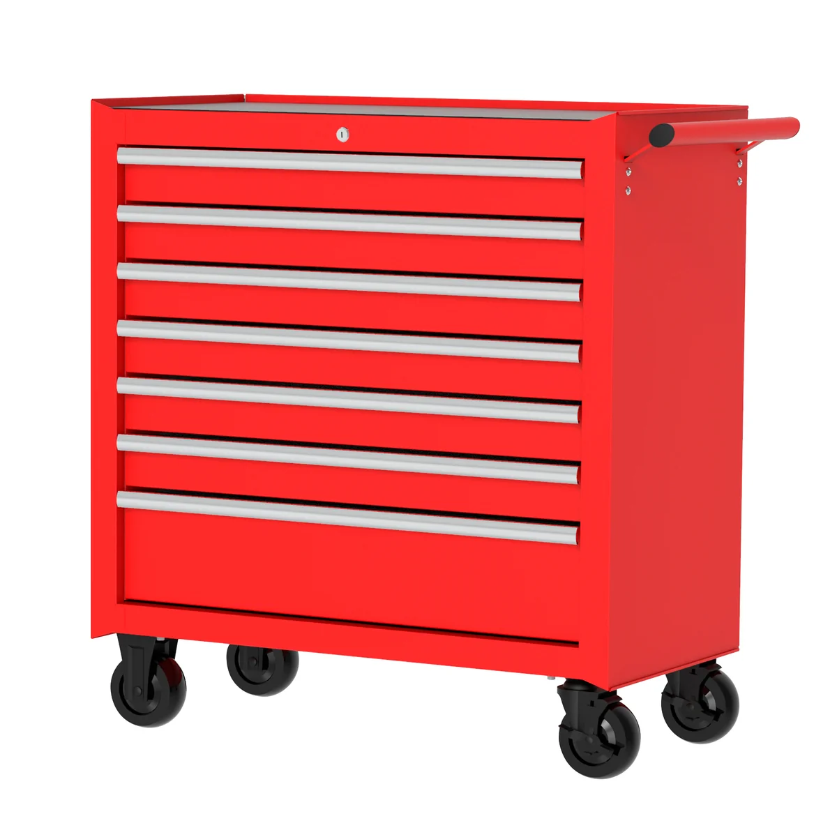 Gabinete móvil 10 gavetas color rojo serie p 36" urrea