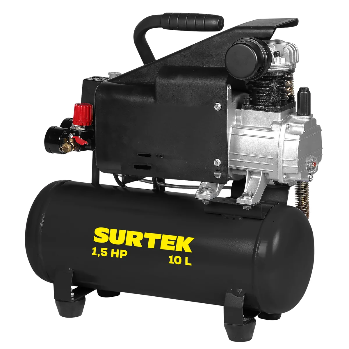 Compresor de aire eléctrico lubricado 10 lt 1.5 hp, 120 v surtek