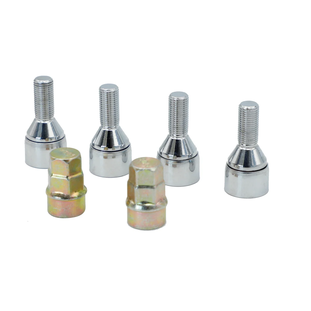 Juego de birlos de seguridad para rin, 6 piezas, 14mm x 1.5" surtek