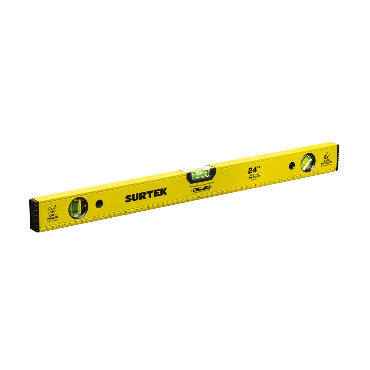 Nivel magnético de aluminio 24" surtek