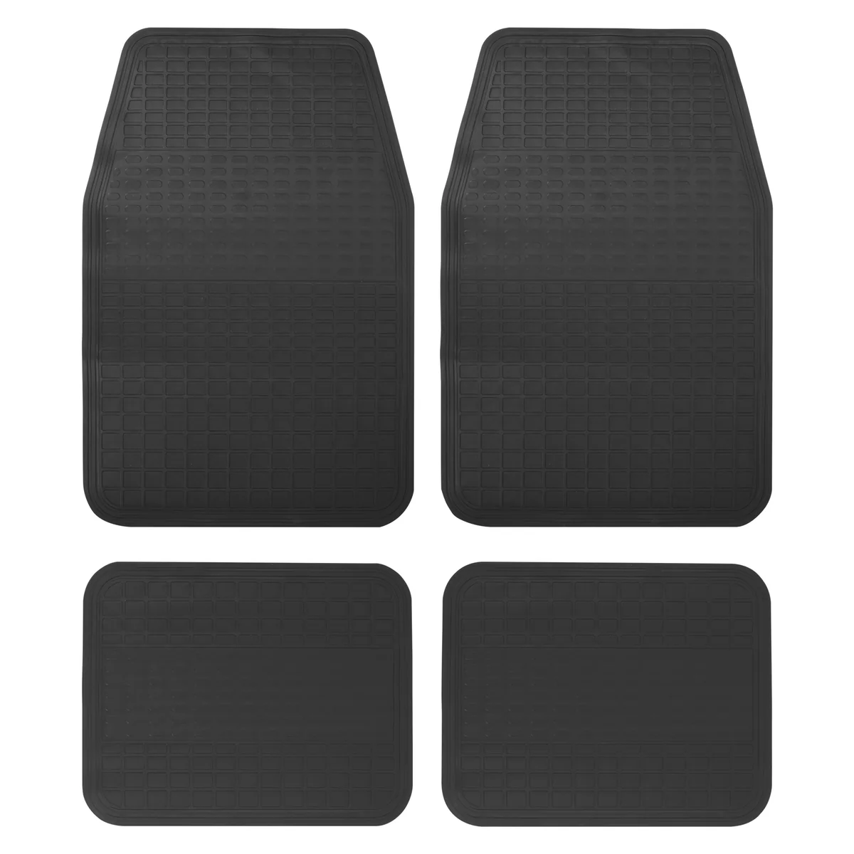 Juego de tapetes para auto, 4 piezas, color negro surtek