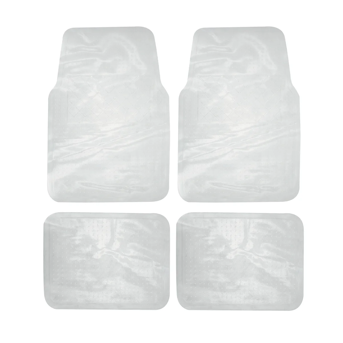 Juego de tapetes para auto, 4 piezas, color transparente surtek
