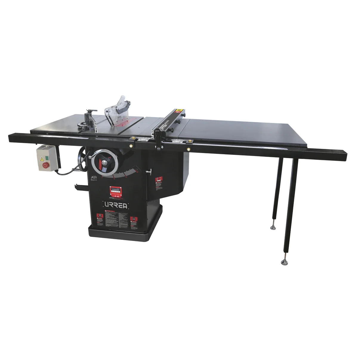 Sierra de mesa con ducto de salida para polvo 12", 4 hp, 3000 w, 220 v, 3580 rpm urrea