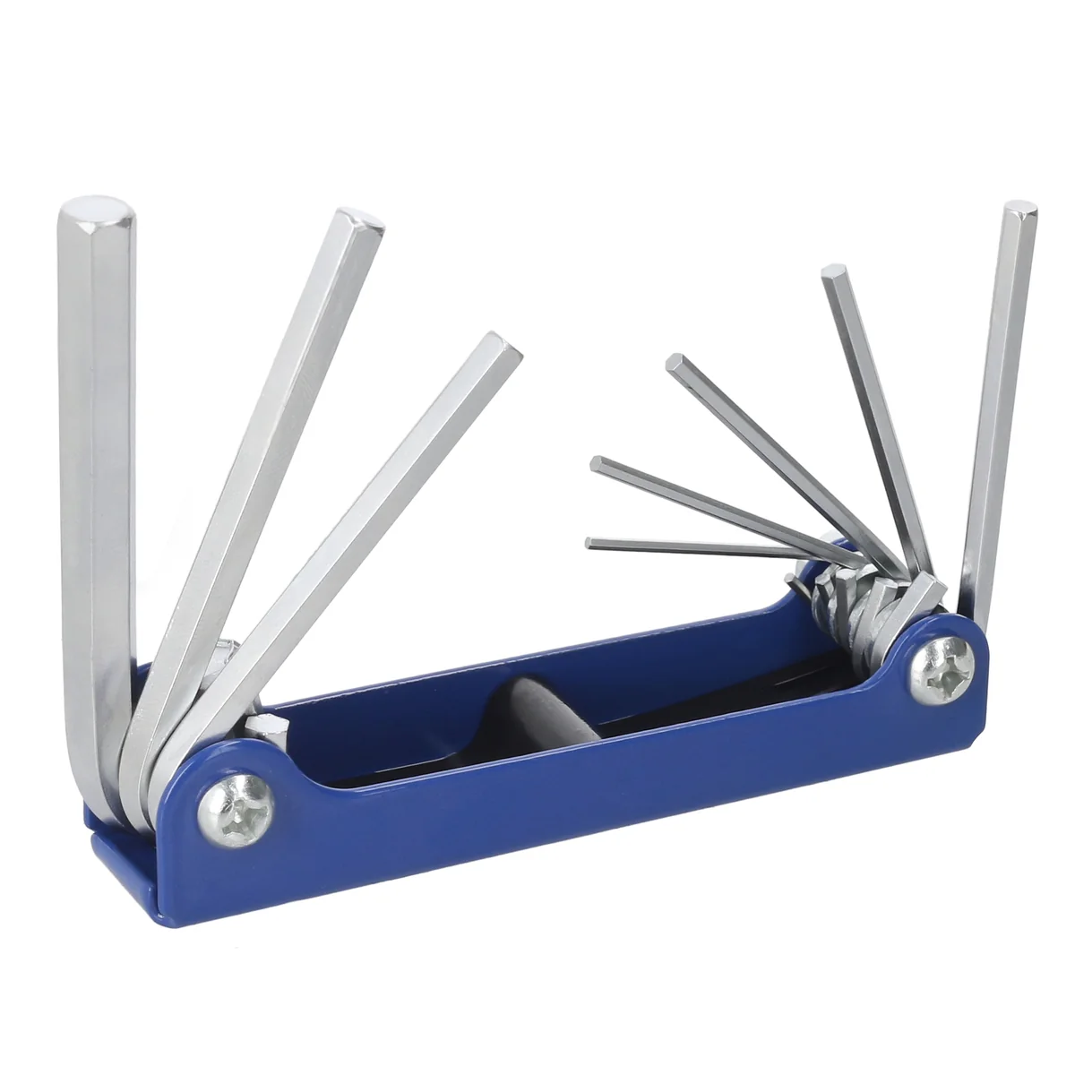 Juego de llaves hexagonales tipo navajas métricas 1.5 a 8 mm estuche metálico, 8 pz surtek