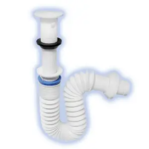 Bano¶ cespol c/cubierta pvc flexible 1-1/2pulg acord ext 55 cm fl-09