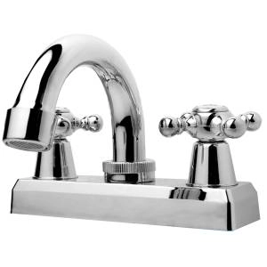 Mezcladora p/lavabo 4pulg c/manerales cromada