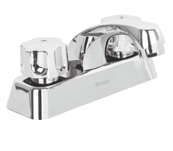 Mezcladora p/lavabo 4pulg abs c/maneral cubo cuello corto,