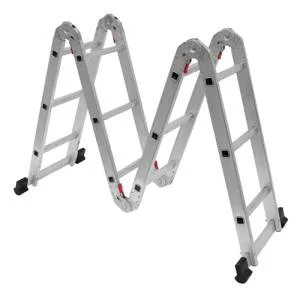 Escalera aluminio multiposicion 102 kg 12 pel 3.66 mts t-ii mec-12