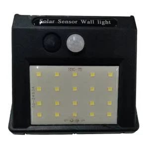 Lampara de pared led solar c/sensor de movimiento 4w bat 10 hrs baja