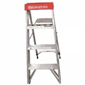 Escalera aluminio tijera alt 1.22 mt tapa roja 90kg 3 peld tiii stl-4