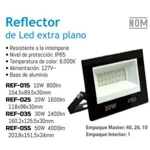 Elec reflector de led extra plano 50w 4000lm 127v