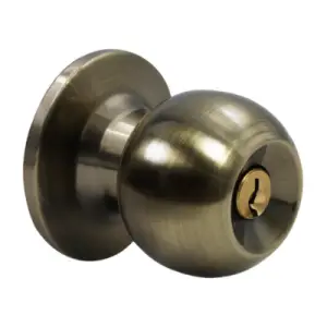 Cerradura pomo tubular bano bola laton antiguo caja