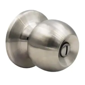 Cerradura pomo tubular bano bola acero inox caja