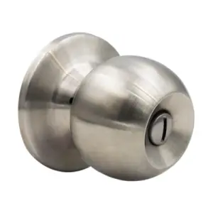 Cerradura pomo cilindrica bano bola acero inox caja
