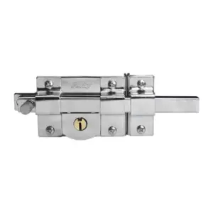 Cerradura barra fija derecha cromo llave tradicional caja