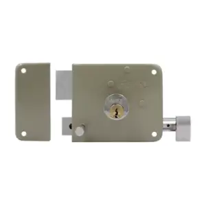 Cerradura sobreponer beige izquierd cilindro suelto caja