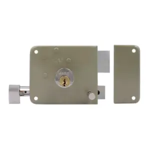 Cerradura sobreponer beige derecha cilindro suelto caja