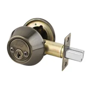 Cerrojo seguridad doble cilindro laton antiguo blister