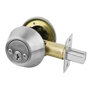 Cerrojo seguridad doble cilindro acero inox blister