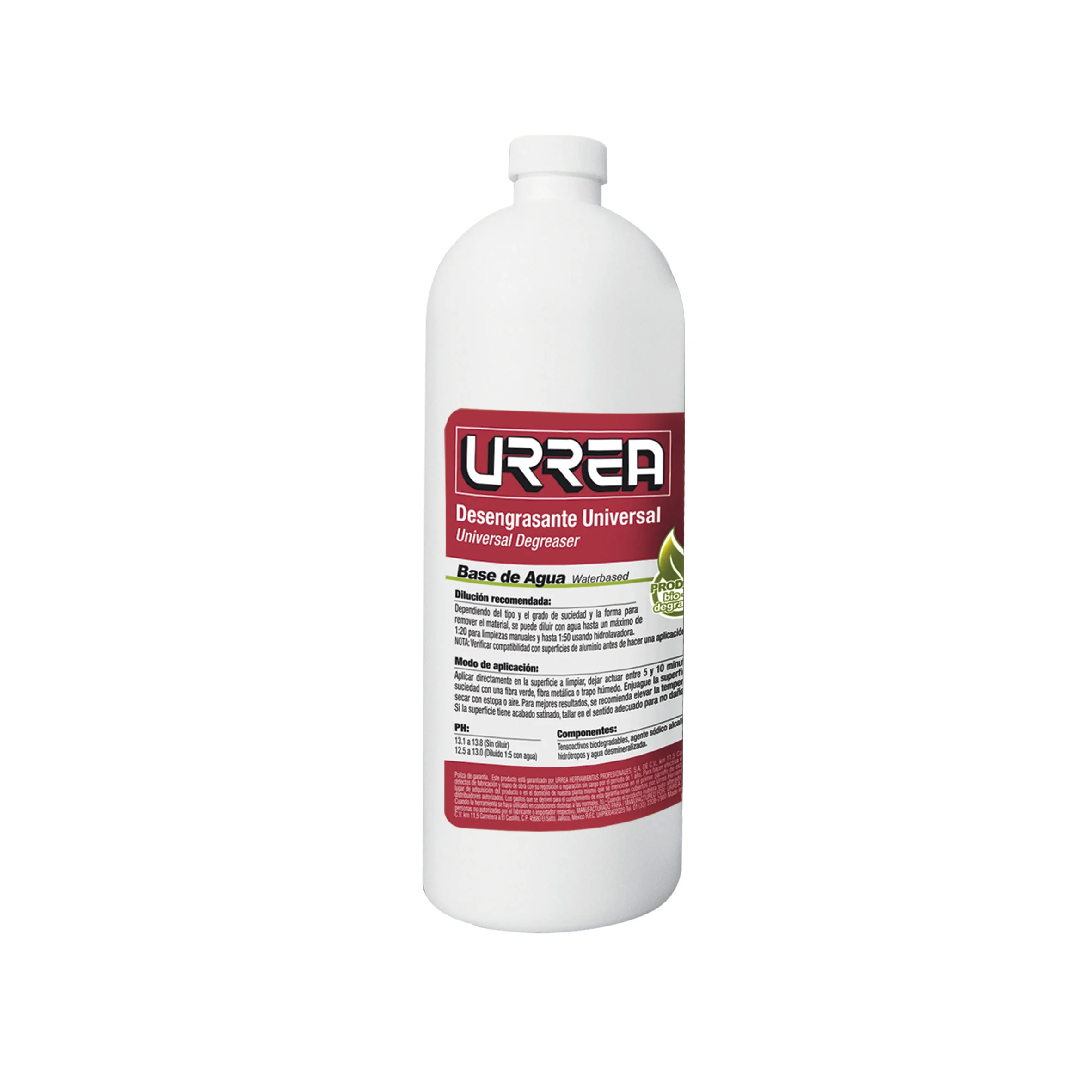 Desengrasante a base de agua 960 ml urrea